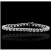Image 1 : 14KT White Gold 6.80ctw Diamond Tennis  Bracelet