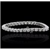 Image 2 : 14KT White Gold 6.80ctw Diamond Tennis  Bracelet