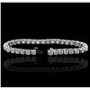 Image 3 : 14KT White Gold 6.80ctw Diamond Tennis  Bracelet