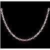 Image 1 : GIA Cert 23.22ctw Sapphire and Diamond Necklace - 18KT White Gold