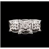 Image 1 : 14KT White Gold 0.87ctw Diamond Ring