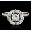 Image 1 : 14KT White Gold 0.86ctw Diamond Ring