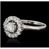 Image 2 : 14KT White Gold 0.86ctw Diamond Ring