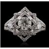 Image 1 : 18KT White Gold 1.62ctw Diamond Ring