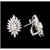 Image 2 : 14KT White Gold 2.19ctw Diamond Earrings