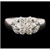 Image 1 : 14KT White Gold 0.65ctw Diamond Ring