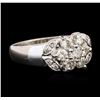 Image 2 : 14KT White Gold 0.65ctw Diamond Ring