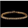 Image 1 : 6.05ctw Diamond Bracelet - 14KT Yellow Gold