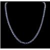 Image 1 : 14KT White Gold 36.62ctw Blue Sapphire Necklace