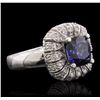 Image 2 : 14KT White Gold 2.25ct Tanzanite and Diamond Ring