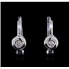 Image 1 : 14KT White Gold 0.04ctw Diamond Earrings