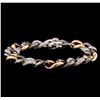 Image 1 : 1.76ctw Diamond Bracelet - 14KT Tri Color Gold