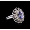 Image 2 : 14KT White Gold 2.12ct Tanzanite and Diamond Ring