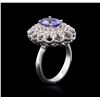 Image 3 : 14KT White Gold 2.12ct Tanzanite and Diamond Ring