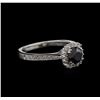 Image 2 : 1.13ctw Black Diamond Ring - 14KT White Gold
