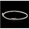 Image 2 : 14KT White Gold 0.33ct Diamond Bangle Bracelet