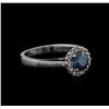 Image 2 : 0.83ctw Blue Diamond Ring - 14KT White Gold
