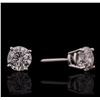 Image 2 : 14KT White Gold 1.44ctw Diamond Solitaire Earrings