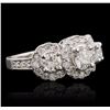 Image 2 : 14KT White Gold 1.96ctw Diamond Ring