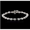 Image 1 : 14KT White Gold 2.17ctw Diamond Bracelet