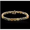 Image 1 : 14KT Yellow Gold 16.20ctw Multicolor Sapphire Bracelet