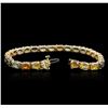 Image 3 : 14KT Yellow Gold 16.20ctw Multicolor Sapphire Bracelet