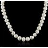 Image 1 : 14KT White Gold Pearl Necklace
