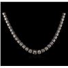 Image 2 : 14KT White Gold 11.55ctw Diamond Necklace
