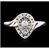 Image 1 : 10KT White Gold 0.20ctw Diamond Ring