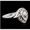 Image 2 : 10KT White Gold 0.20ctw Diamond Ring