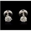 Image 1 : 14KT White Gold 0.67ctw Diamond Stud Earrings