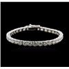Image 1 : 18KT White Gold 14.97ctw Diamond Tennis Bracelet