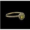 Image 2 : 0.78ctw Yellow Diamond Ring - 14KT Yellow Gold