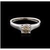 Image 1 : 14KT White Gold 0.75ct Round Cut Fancy Brown Diamond Solitaire Ring