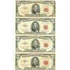 Image 1 : 1963 $5 Red Seal Bill Lot of 4