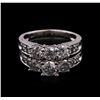Image 1 : 3.03ctw Diamond Wedding Ring Set - 14KT White Gold