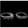 Image 2 : 3.03ctw Diamond Wedding Ring Set - 14KT White Gold