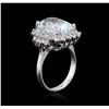 Image 3 : 14KT White Gold 6.08ct Aquamarine and Diamond Ring