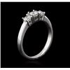 Image 3 : 14KT White Gold 0.58ctw Diamond Ring