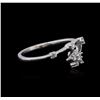 Image 2 : 10KT White Gold 0.10ctw Diamond Ring