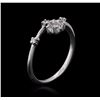 Image 3 : 10KT White Gold 0.10ctw Diamond Ring
