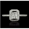 Image 1 : 14KT White Gold 0.98ctw Diamond Ring
