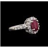 Image 2 : 1.78ct Ruby and Diamond Ring - 14KT White Gold