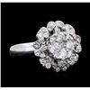 Image 2 : 14KT White Gold 0.84ctw Diamond Ring