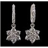 Image 1 : 14KT White Gold 2.66ctw Diamond Earrings