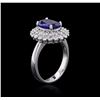 Image 3 : 14KT White Gold 2.28ct Tanzanite and Diamond Ring