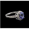 Image 2 : 2.05ct Tanzanite and Diamond Ring - 14KT White Gold
