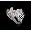 Image 1 : 14KT White Gold 0.50ctw Diamond Ring