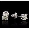 Image 2 : 14KT White Gold 1.21ctw Diamond Solitaire Earrings