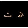 Image 2 : 1.10ctw Diamond Earrings - 14KT Rose Gold